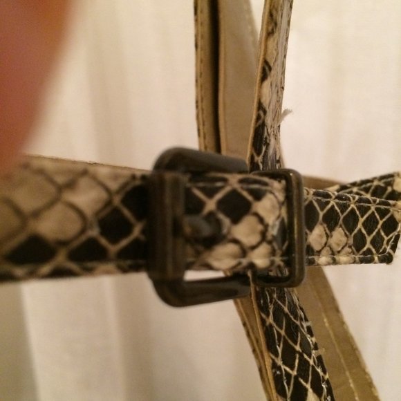 BCBG Gladiator Sandals, python snakeskin pattern - Picture 8 of 14